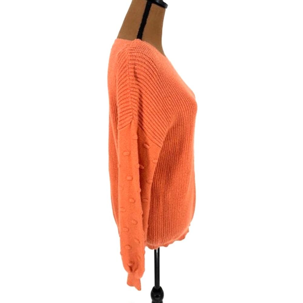 Andree By Unit Rust Orange Sweater With Raised Po… - image 2